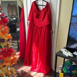 Elegant Red Gown (Custom)